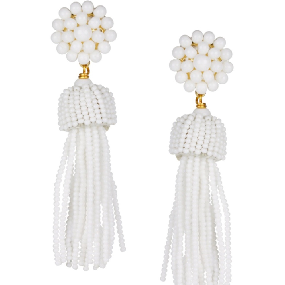 Lisi Lerch White Tassel earrings